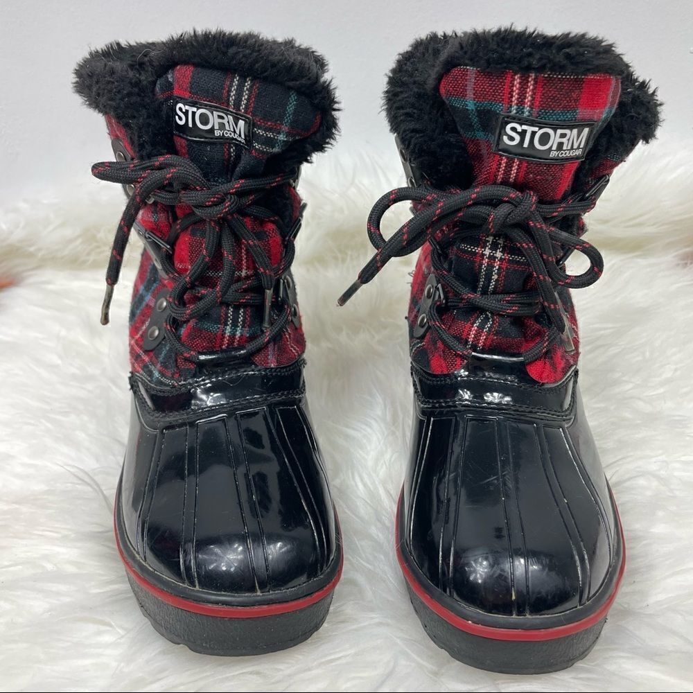 Storm Alpen | waterproof snow boots 6.0 M plaid, black , red.